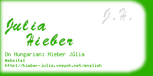 julia hieber business card
